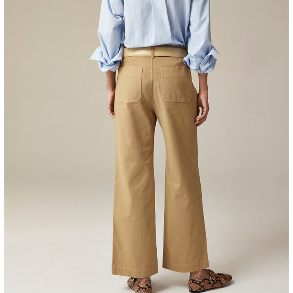 J. Crew Tan Ankle Cropped Pants Relaxed Fit - Picture 3 of 7